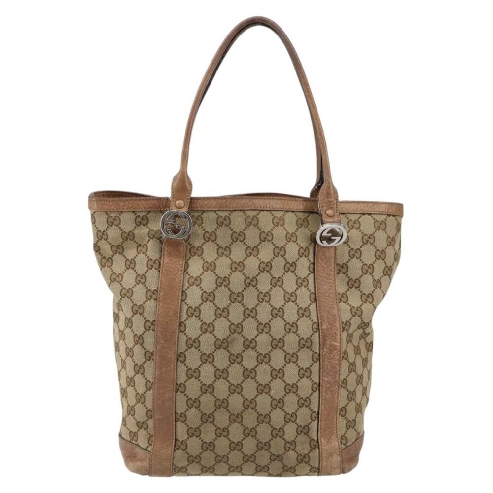 GUCCI GG Canvas Miss GG Tote Bag Beige Silver 342591 Auth 154584 - Picture 3 of 16